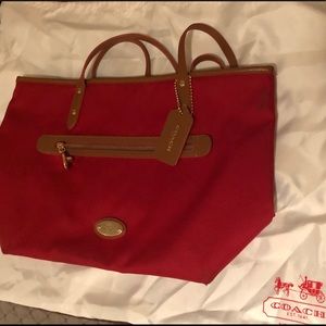Red coach bag